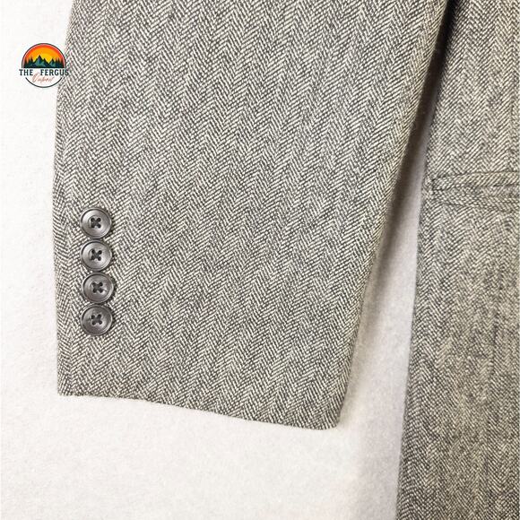 Savile Row Macys Suit Jacket Blazer Gray Single-Breasted Notch Lapel Men's L 44 - Picture 12 of 14